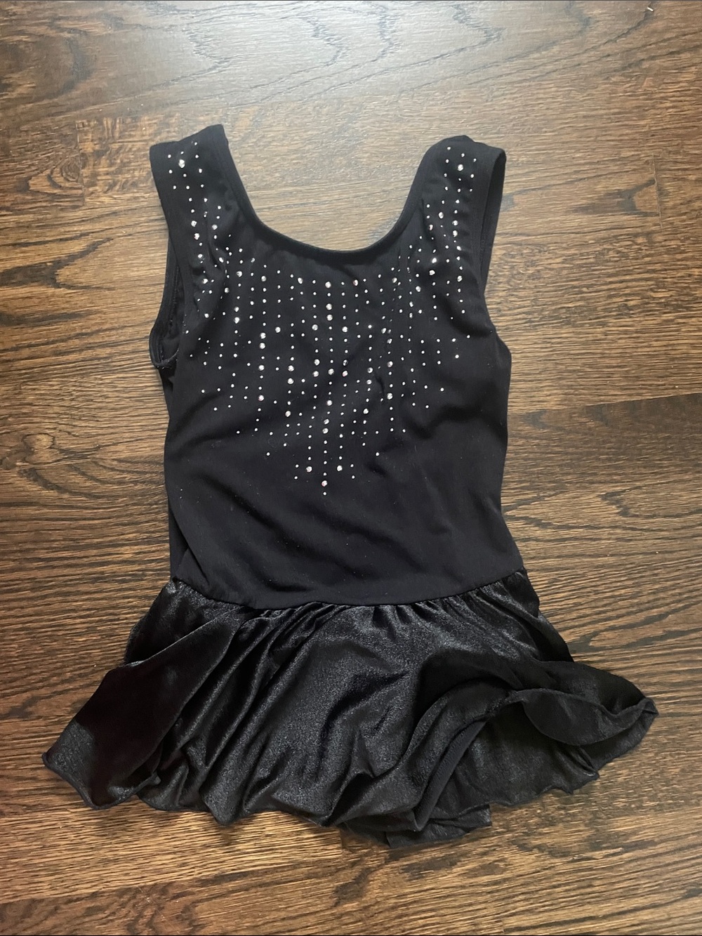Cat & Jack Black Rhinestone Skirted Dance Leotard